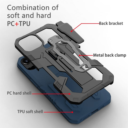 For iPhone 13 Pro Max Machine Armor Warrior PC + TPU Phone Case (Blue) by buy2fix