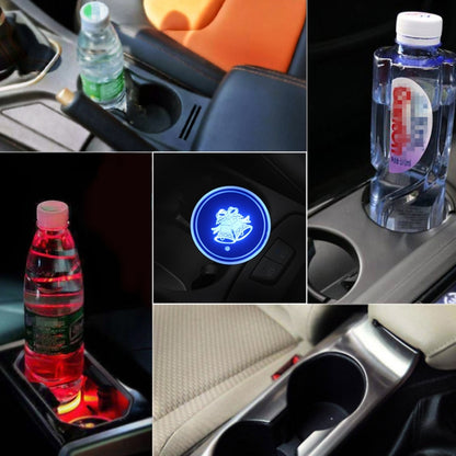Car AcrylicColorful USB Charger Water Cup Groove LED Atmosphere Light(Bell) by buy2fix