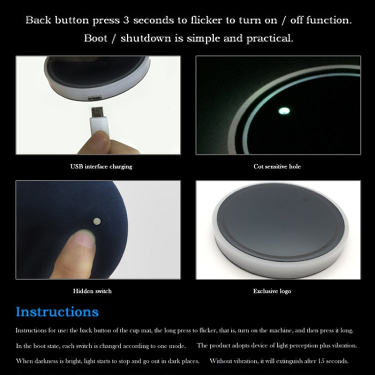 Car AcrylicColorful USB Charger Water Cup Groove LED Atmosphere Light(Christmas Deer) by buy2fix