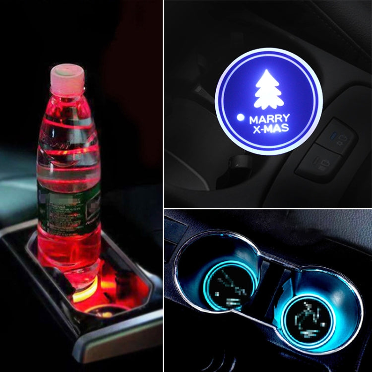 Car AcrylicColorful USB Charger Water Cup Groove LED Atmosphere Light(Christmas Tree) by buy2fix