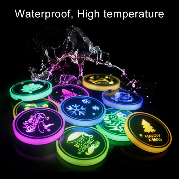 Car AcrylicColorful USB Charger Water Cup Groove LED Atmosphere Light(Christmas) by buy2fix