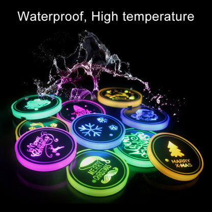 Car AcrylicColorful USB Charger Water Cup Groove LED Atmosphere Light(Christmas) by buy2fix