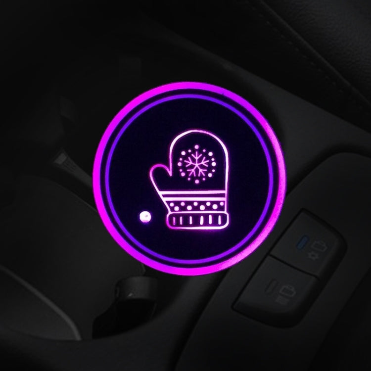 Car AcrylicColorful USB Charger Water Cup Groove LED Atmosphere Light(Glove) by buy2fix