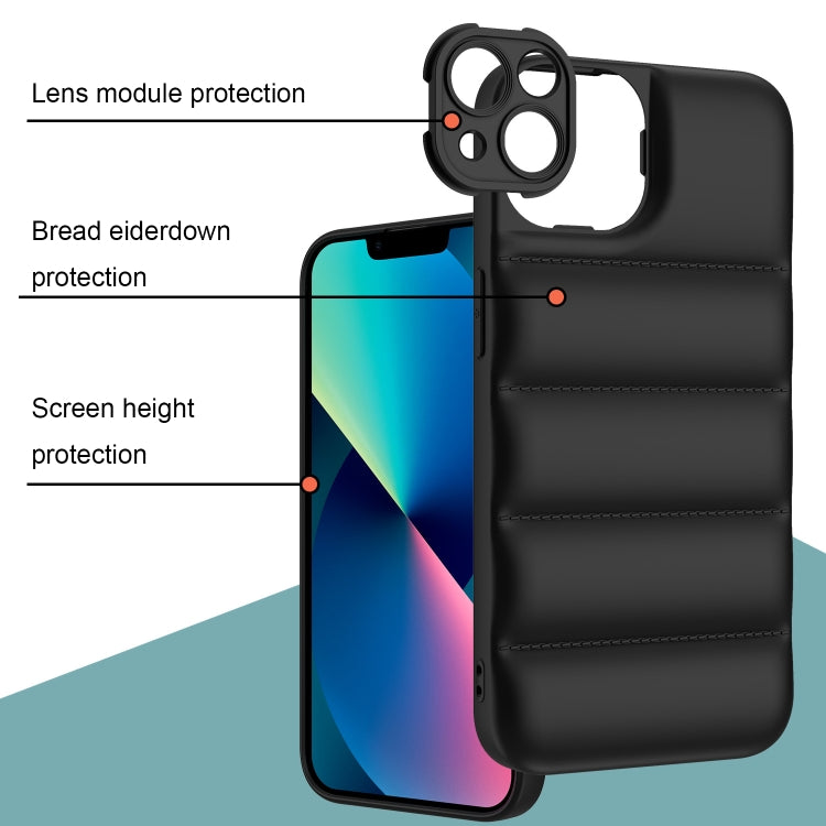 For iPhone 13 Eiderdown Airbag Shockproof Phone Case(Black) - iPhone 13 Cases by buy2fix | Online Shopping UK | buy2fix