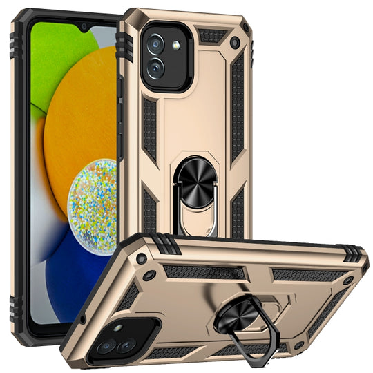 For Samsung Galaxy A03 164mm Version Shockproof TPU + PC Phone Case(Gold)