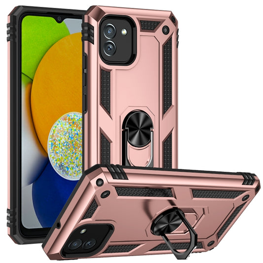 For Samsung Galaxy A03 164mm Version Shockproof TPU + PC Phone Case(Rose Gold) by buy2fix