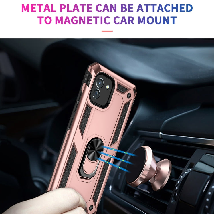 For Samsung Galaxy A03 164mm Version Shockproof TPU + PC Phone Case(Rose Gold) by buy2fix