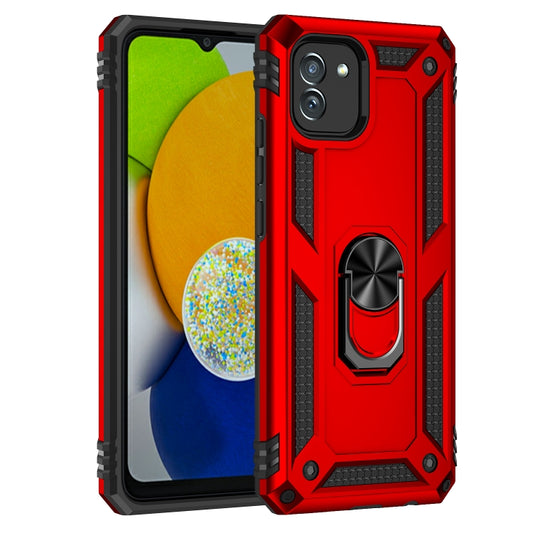 For Samsung Galaxy A03 166mm Version Shockproof TPU + PC Phone Case(Red) by buy2fix