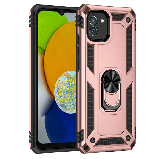 For Samsung Galaxy A03 166mm Version Shockproof TPU + PC Phone Case(Rose Gold) by buy2fix