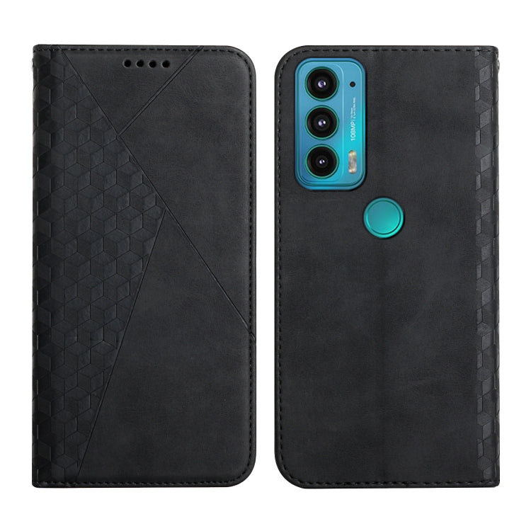 For Motorola Edge 20 Skin Feel Magnetic Leather Phone Case(Black) - Motorola Cases by buy2fix | Online Shopping UK | buy2fix