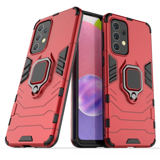 For Samaung Galaxy A33 5G PC + TPU Shockproof Protective Phone Case with Magnetic Ring Holder(Red)