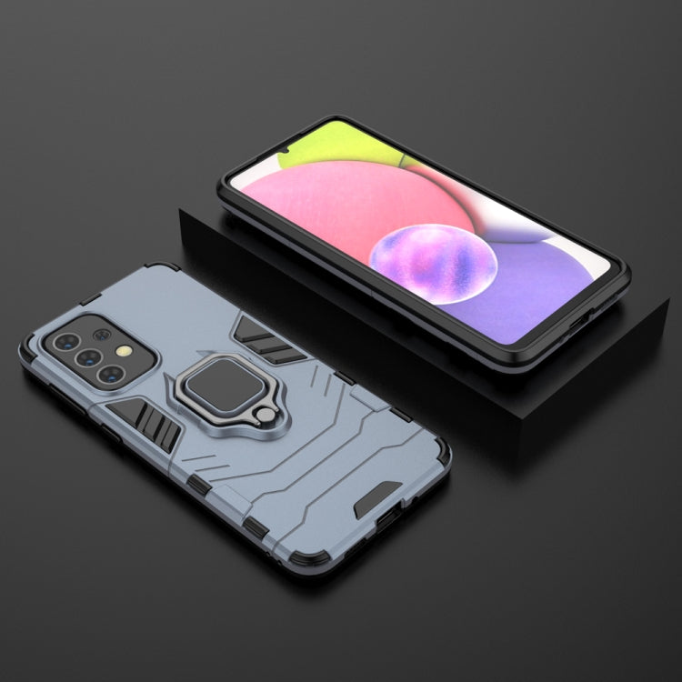 For Samaung Galaxy A33 5G PC + TPU Shockproof Protective Phone Case with Magnetic Ring Holder(Navy Blue) by buy2fix