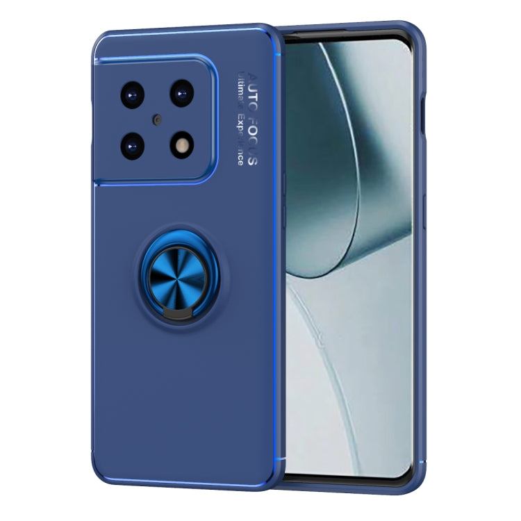 For OnePlus 10 Pro 5G Metal Ring Holder 360 Degree Rotating TPU Phone Case(Blue) - OnePlus Cases by buy2fix | Online Shopping UK | buy2fix