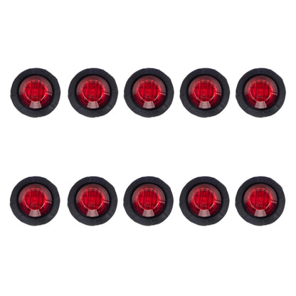 A5010 Red Light 10 in 1 Truck Trailer LED Round Side Marker Lamp - In Car by buy2fix | Online Shopping UK | buy2fix