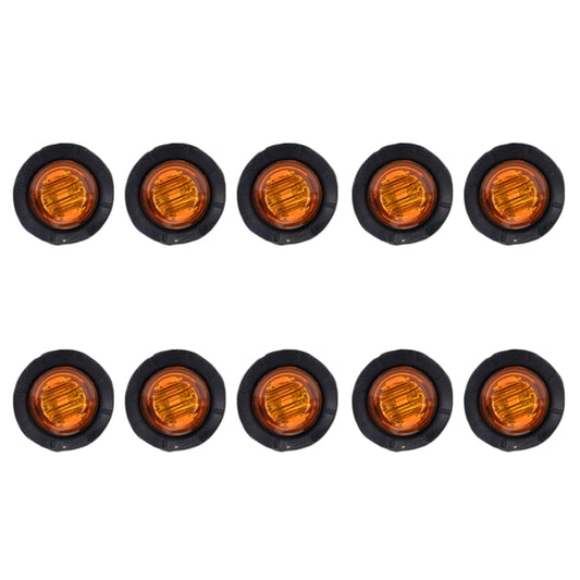 A5011 Amber Light 10 in 1 Truck Trailer LED Round Side Marker Lamp - In Car by buy2fix | Online Shopping UK | buy2fix