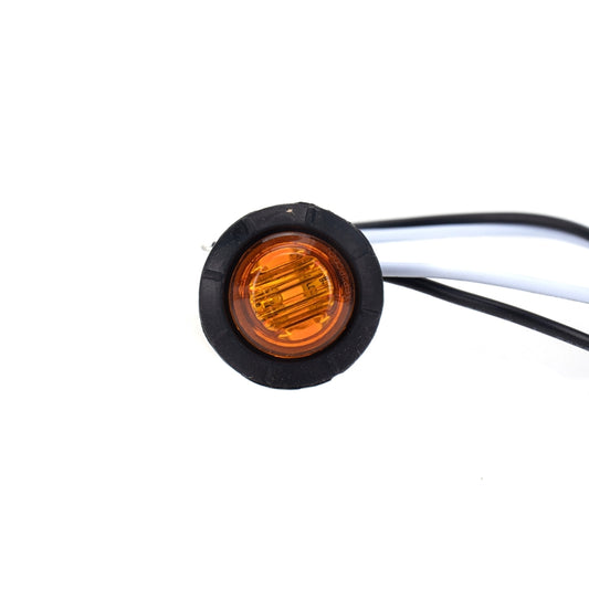 A5011 Amber Light 10 in 1 Truck Trailer LED Round Side Marker Lamp by buy2fix