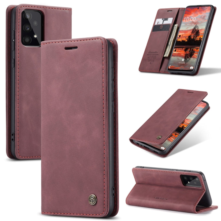 For Samsung Galaxy A33 5G CaseMe 013 Multifunctional Horizontal Flip Leather Phone Case(Wine Red) - Galaxy Phone Cases by CaseMe | Online Shopping UK | buy2fix