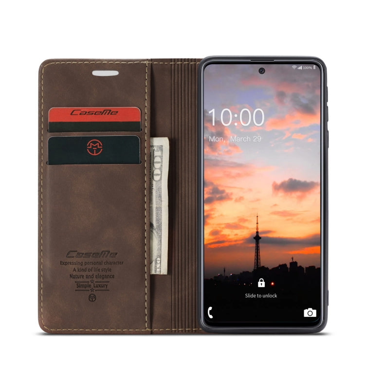 For Samsung Galaxy A33 5G CaseMe 013 Multifunctional Horizontal Flip Leather Phone Case(Coffee) - Samsung Accessories by CaseMe | Online Shopping UK | buy2fix