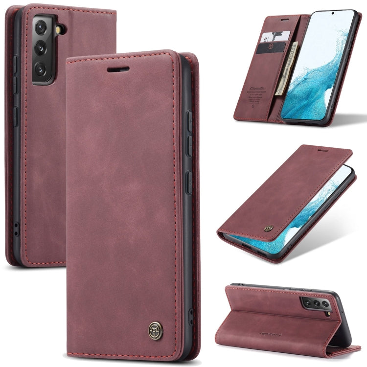 For Samsung Galaxy S22 CaseMe 013 Multifunctional Horizontal Flip Leather Phone Case(Wine Red) - Galaxy S22 5G Cases by CaseMe | Online Shopping UK | buy2fix