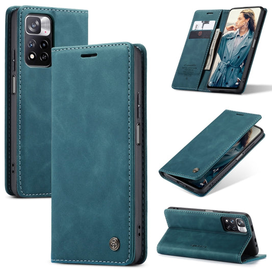 For Xiaomi Redmi Note 11 Pro Global/Redmi Note 11 Pro 5G Global CaseMe 013 Multifunctional Horizontal Flip Leather Phone Case(Blue) - Xiaomi Cases by CaseMe | Online Shopping UK | buy2fix