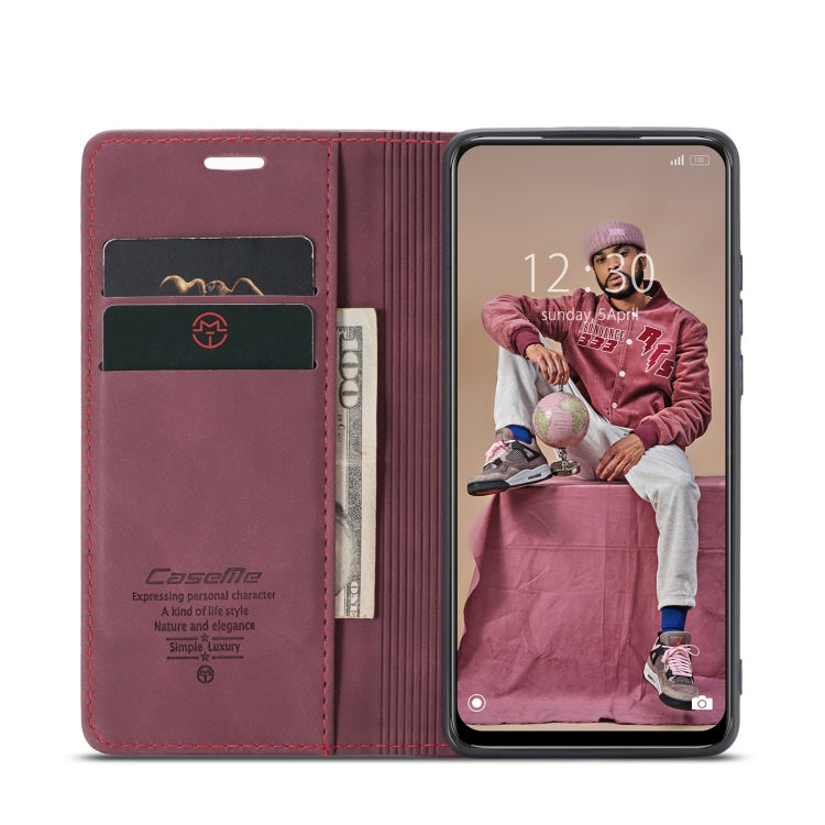 For Xiaomi Redmi Note 11 Pro Global/Redmi Note 11 Pro 5G Global CaseMe 013 Multifunctional Horizontal Flip Leather Phone Case(Wine Red) - Xiaomi Cases by CaseMe | Online Shopping UK | buy2fix