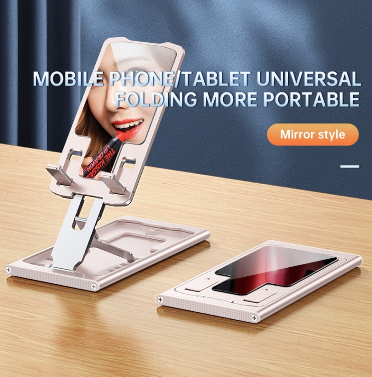 R-JUST HZ16 Slim Phone Desktop Holder(Rose Gold + Mirror Noodle) - Desktop Holder by R-JUST | Online Shopping UK | buy2fix