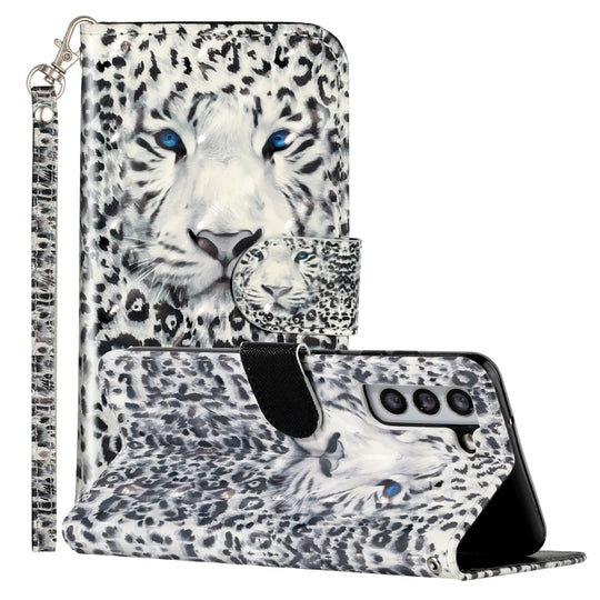 For Samsung Galaxy S22 5G 3D Pattern Horizontal Flip PU Leather Phone Case(Leopard)