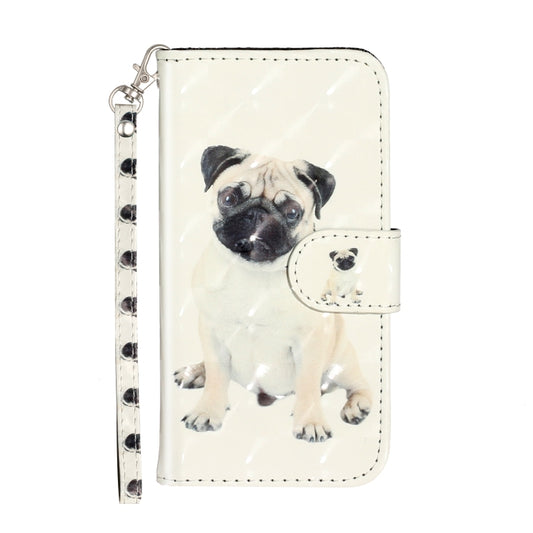 For Samsung Galaxy S22 5G 3D Pattern Horizontal Flip PU Leather Phone Case(Pug) by buy2fix