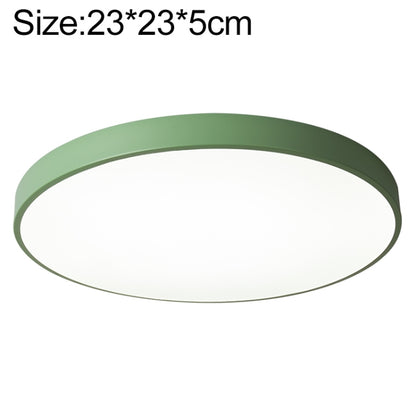 Macaron LED Round Ceiling Lamp, Stepless Dimming, Size:23cm(Green) by buy2fix