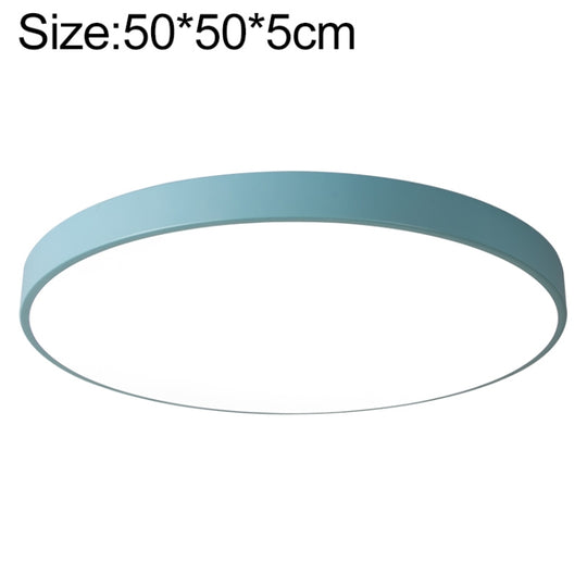 Macaron LED Round Ceiling Lamp, Stepless Dimming, Size:50cm(Blue)