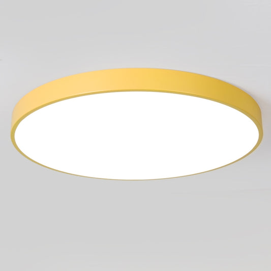 Macaron LED Round Ceiling Lamp, Stepless Dimming, Size:50cm(Yellow) by buy2fix