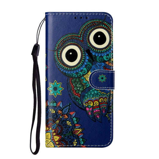 For Samsung Galaxy S22 5G Oil Embossed Pattern PU Leather Phone Case(Blue Owl) by buy2fix