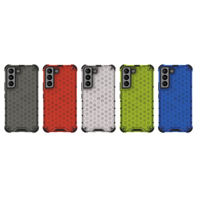 For Samsung Galaxy S22 5G Honeycomb PC + TPU Phone Case(Black) - Galaxy S22 5G Cases by buy2fix | Online Shopping UK | buy2fix