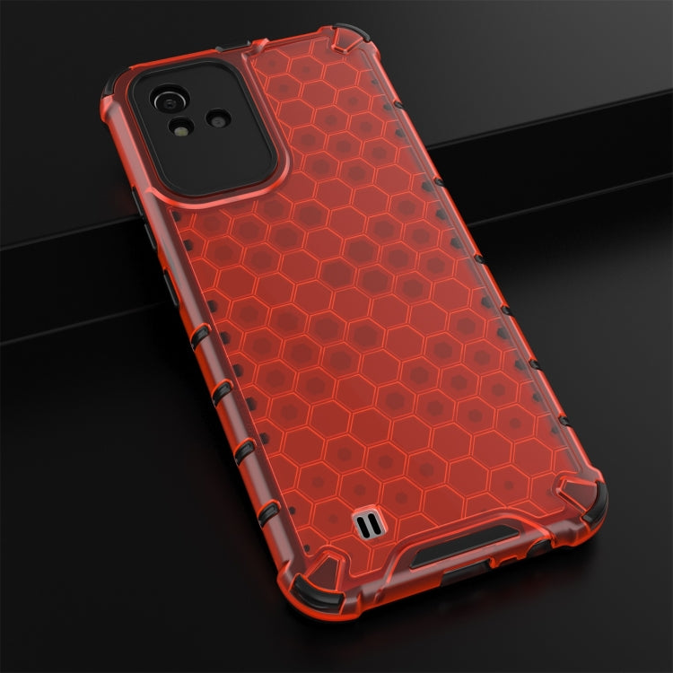 For OPPO Realme Narzo 50 4G Honeycomb PC + TPU Phone Case(Red) - Realme Cases by buy2fix | Online Shopping UK | buy2fix