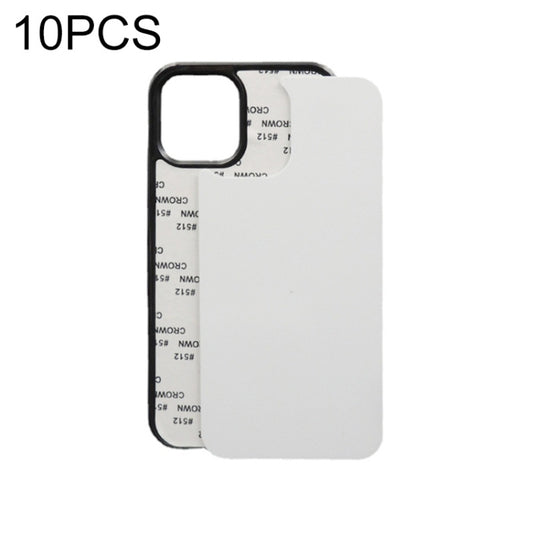 For iPhone 12 Pro Max 10 PCS 2D Blank Sublimation Phone Case(Black) by buy2fix