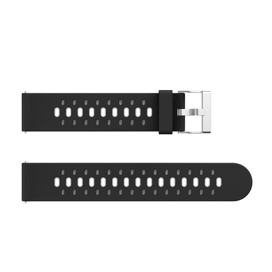 For Samsung Galaxy Watch 3 45mm Three Row Holes Silicone Watch Band(Black Grey) by buy2fix