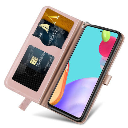 For Samsung Galaxy A53 5G Life of Tree Embossing Leather Phone Case(Rose Gold) by buy2fix