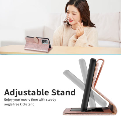 For Samsung Galaxy A53 5G Life of Tree Embossing Leather Phone Case(Rose Gold) by buy2fix