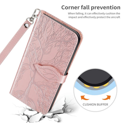 For Samsung Galaxy A53 5G Life of Tree Embossing Leather Phone Case(Rose Gold) by buy2fix