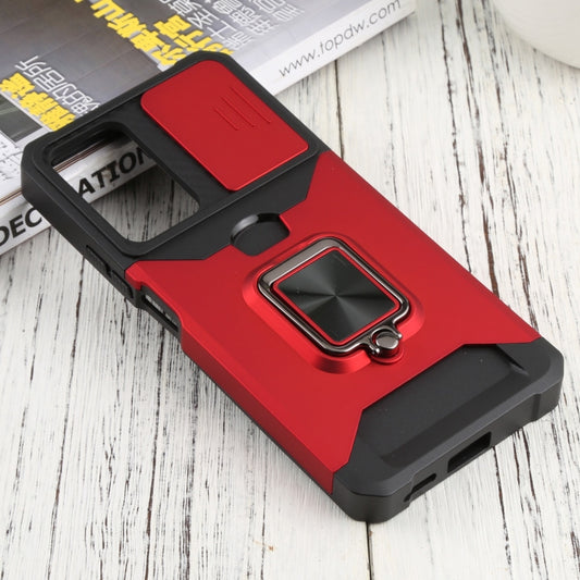 For Xiaomi Redmi Note 11 Pro 5G / 4G International Version Sliding Camera Cover Design PC + TPU Shockproof Phone Case(Red) by buy2fix