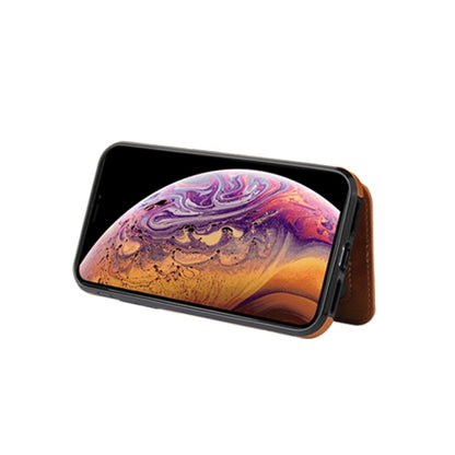 For iPhone XR Calf Texture Magnetic Case(Brown) by buy2fix