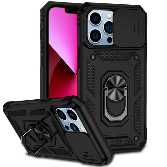 For iPhone 13 Pro Max Sliding Camshield Holder Phone Case (Black) - iPhone 13 Pro Max Cases by buy2fix | Online Shopping UK | buy2fix