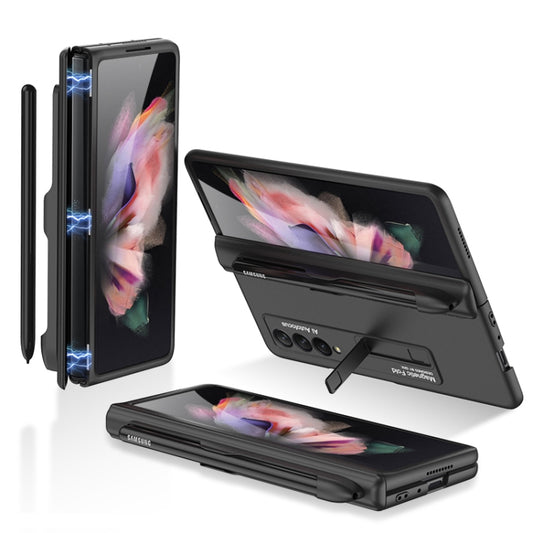 For Samsung Galaxy Z Fold3 5G GKK Magnetic Full Coverage Phone Flip Case with Pen Slot(Black) - Samsung Accessories by GKK | Online Shopping UK | buy2fix