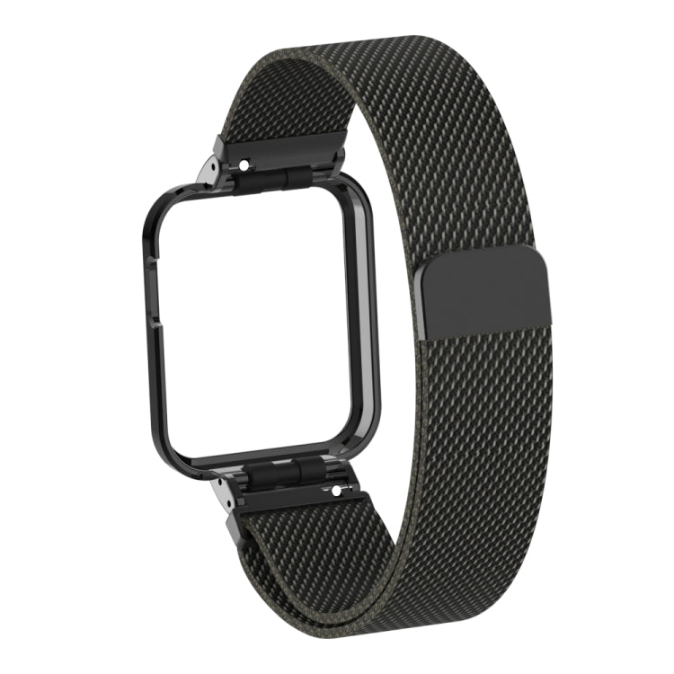 For Xiaomi Mi Watch Lite / Redmi Watch Milanese Magnetic Metal Watchband(Black) - Watch Bands by buy2fix | Online Shopping UK | buy2fix