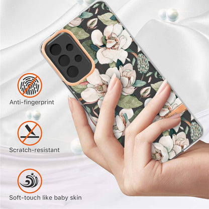 For Samsung Galaxy A53 5G Flowers and Plants Series IMD TPU Phone Case(Green Gardenia) - Samsung Accessories by buy2fix | Online Shopping UK | buy2fix