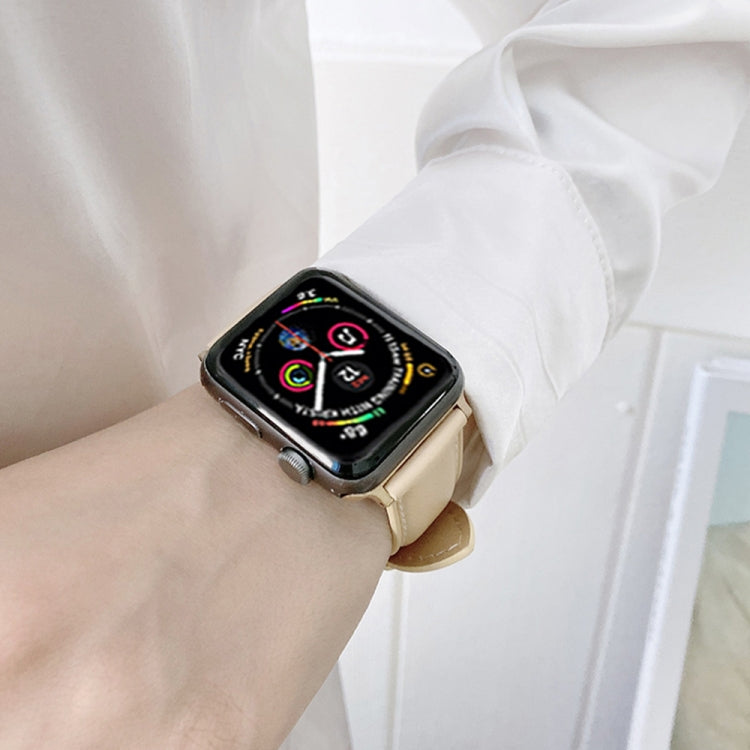 Genuine Leather Watch Band For Apple Watch Ultra 49mm&Watch Ultra 2 49mm / Series 9&8&7 45mm / SE 3&SE 2&6&SE&5&4 44mm / 3&2&1 42mm(Pink) by buy2fix