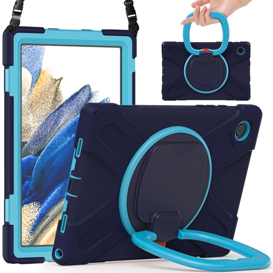 For Samsung Galaxy Tab A8 10.5 2021 Silicone + PC Tablet Case(Navy Blue + Blue) by buy2fix