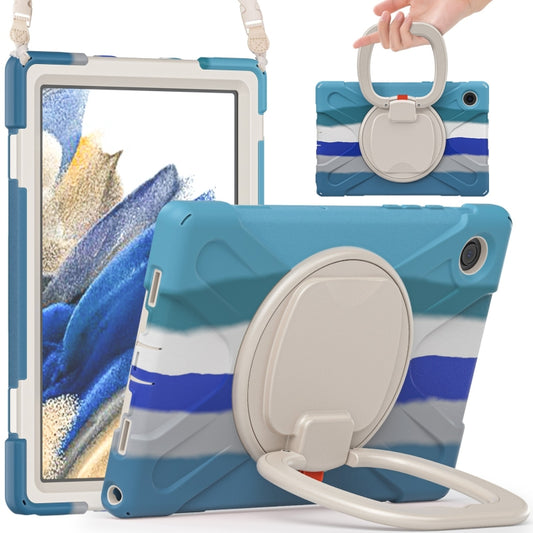 For Samsung Galaxy Tab A8 10.5 2021 Silicone + PC Tablet Case(Colorful Blue) by buy2fix