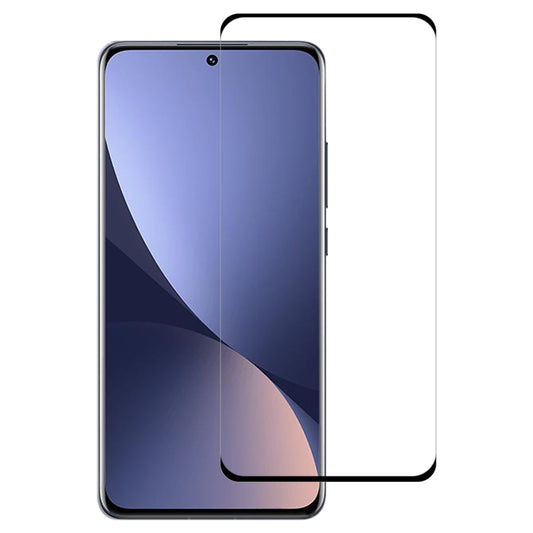 Full Glue 9H HD 3D Curved Edge Tempered Glass Film For Xiaomi 12X / 12(Black) by buy2fix