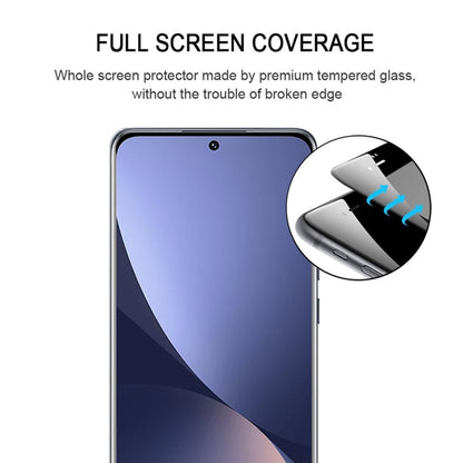 Full Glue 9H HD 3D Curved Edge Tempered Glass Film For Xiaomi 12X / 12(Black) by buy2fix